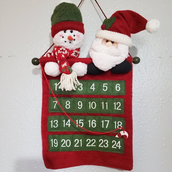 Santa & Snowman Christmas Advent Calendar - Picture 1 of 8